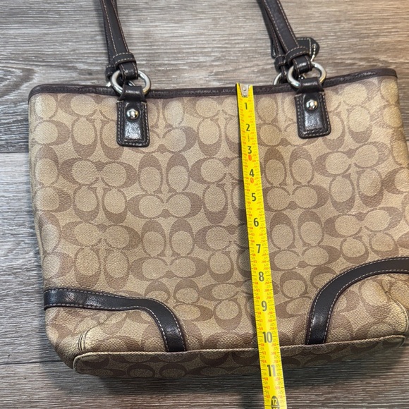 Coach Tan and Brown Signature Tote - Picture 14 of 15